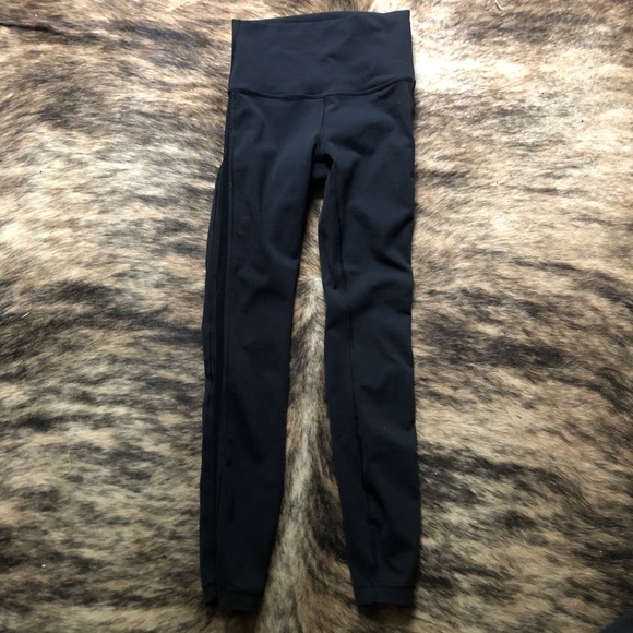 Lululemon High Times Wing Mesh Black Size 2 - Picture 2 of 4